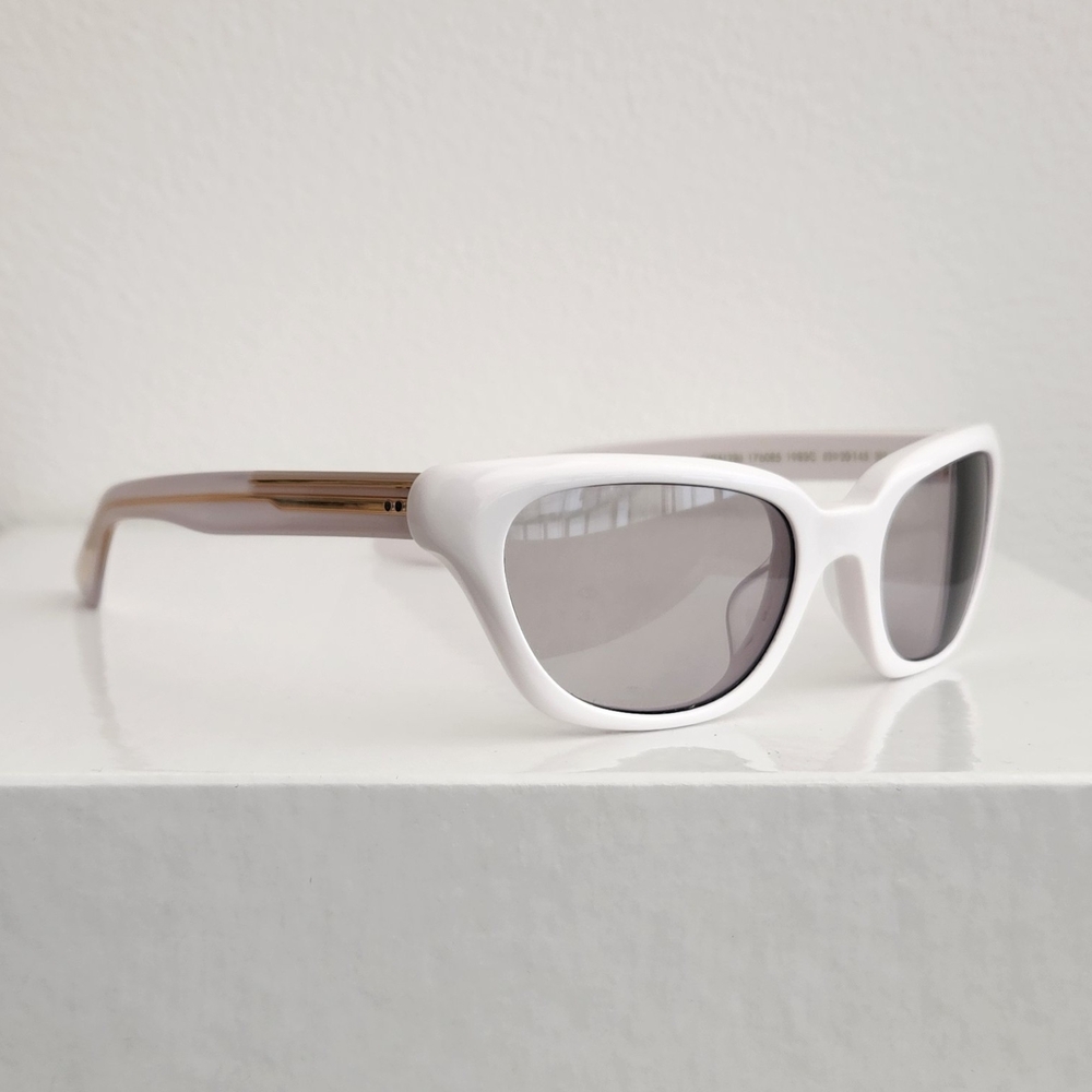 Oliver Peoples White and Brown Sunglasses